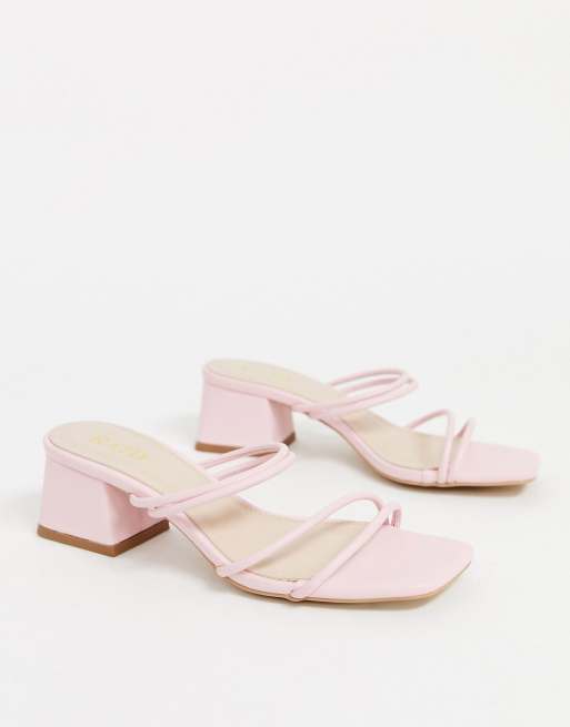 RAID Jaxson strappy mule sandals in candy pink ASOS