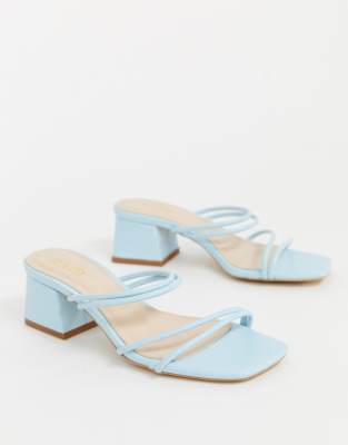 pale blue mules