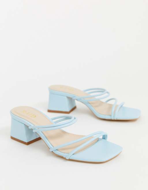 RAID Jaxson strappy mule sandals in pale blue ASOS