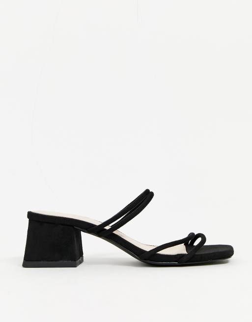 RAID Jaxson strappy mules sandals in black ASOS