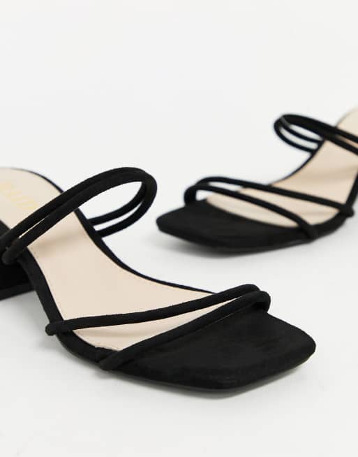 RAID Jaxson strappy mules sandals in black ASOS