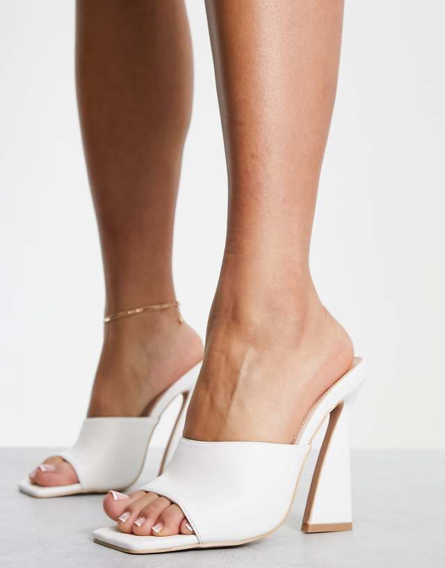 Raid - jemma platform heel sandals in white