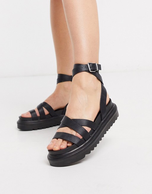 RAID Jorgie chunky flatform sandals in black