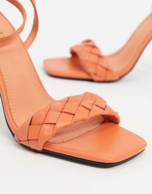 burnt orange heeled sandals