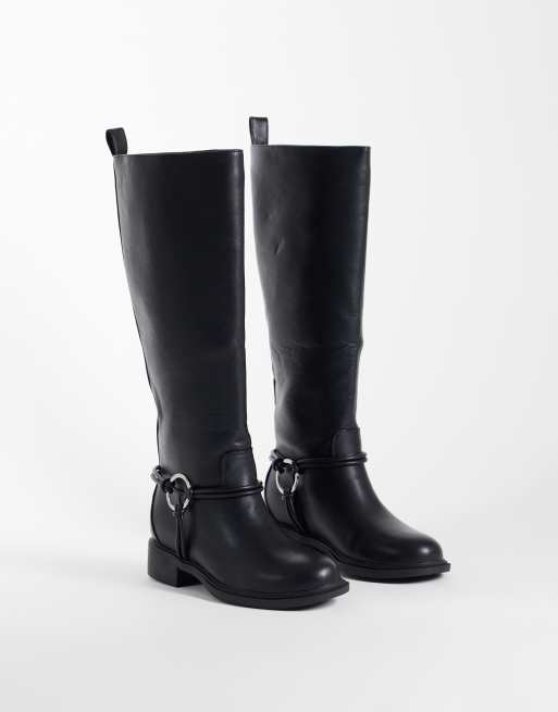 RAID Karleen faux suede refined knee boots in black, 2 of 4