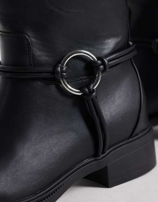RAID Karleen faux suede refined knee boots in black, 3 of 4