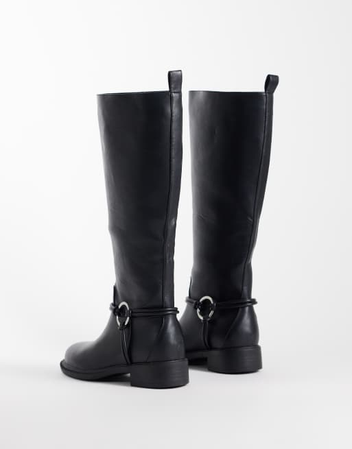 RAID Karleen faux suede refined knee boots in black, 4 of 4