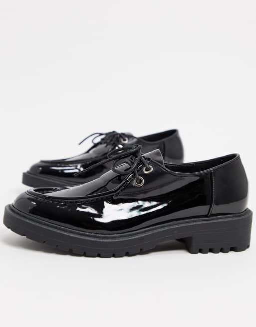 RAID Kenley lace up flat shoes in black