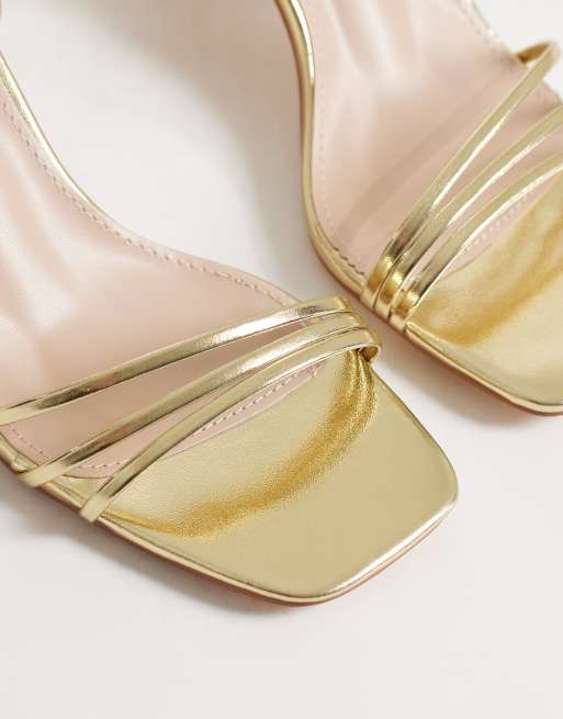 RAID – Kittey – Sandaletten in Gold mit Blockabsatz, 2 von 4