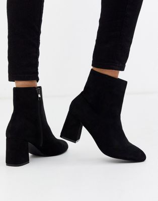 RAID Klink heeled ankle boots in black | ASOS