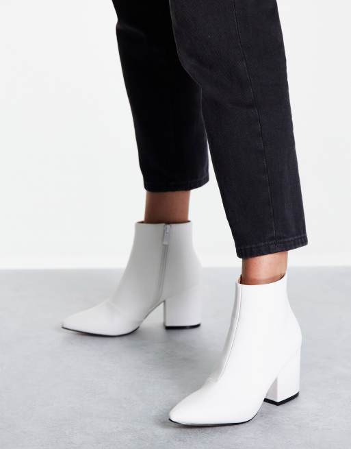 Asos white ankle boots on sale