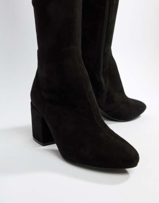 Raid kola black round toe over store the knee boots