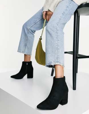 Raid Kola Heeled Ankle Boots In Black