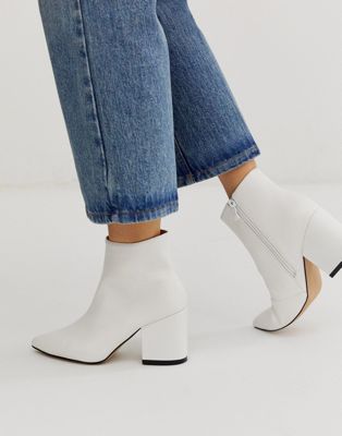 Street Style White Ankle Boots Fashion Cognoscente