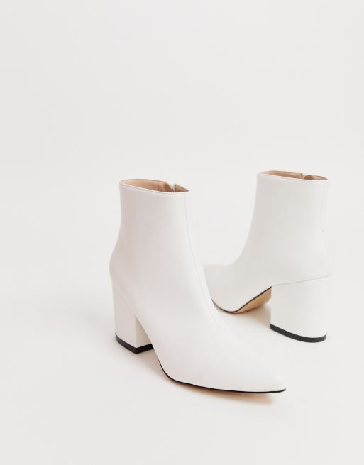 Asos white ankle store boots