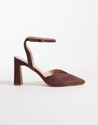 Raid Kristina Block Heeled Shoes In Brown