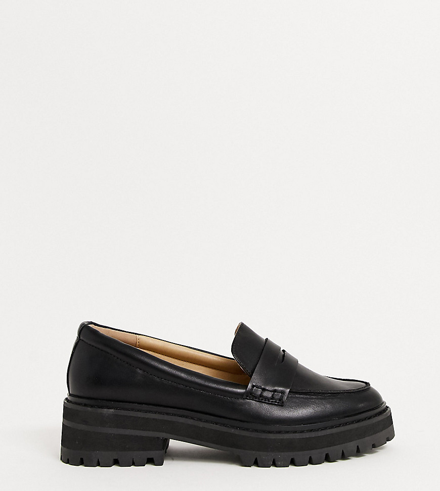 RAID - Laney - Platte schoenen met dikke zool en brede pasvorm in zwart