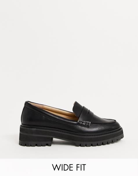 RAID – Laney – Schwarze, flache Schuhe mit dicker Sohle