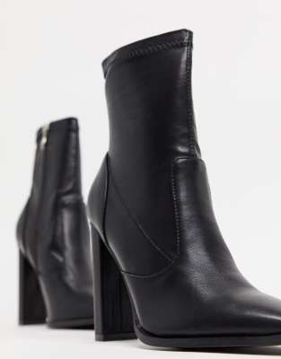 bottines talon bout carré