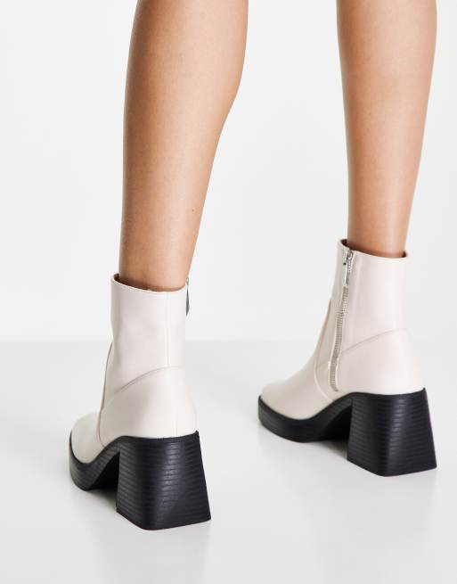 RAID - Lexus - Bottes à semelle chunky et talon mi-haut - Blanc cassé, 2 de 4