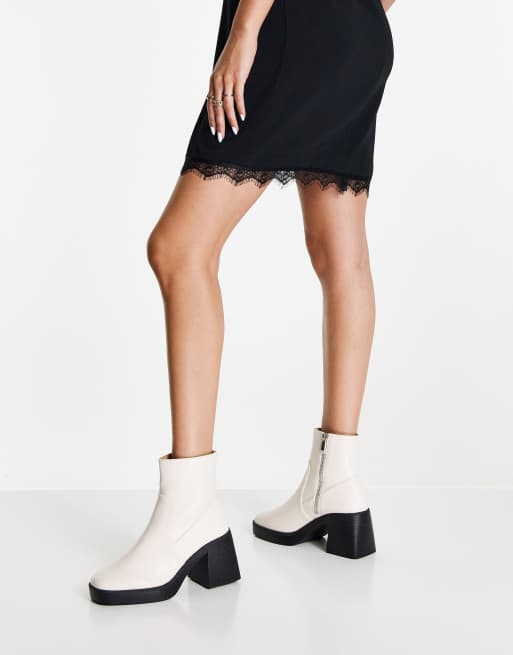 RAID - Lexus - Bottes à semelle chunky et talon mi-haut - Blanc cassé, 3 de 4