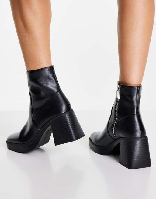 Chunky block heel on sale booties