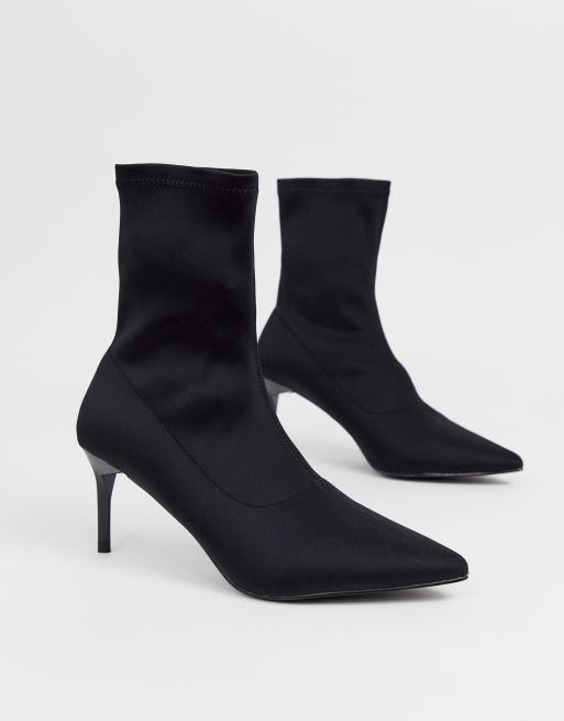 Black pointed hot sale sock boots