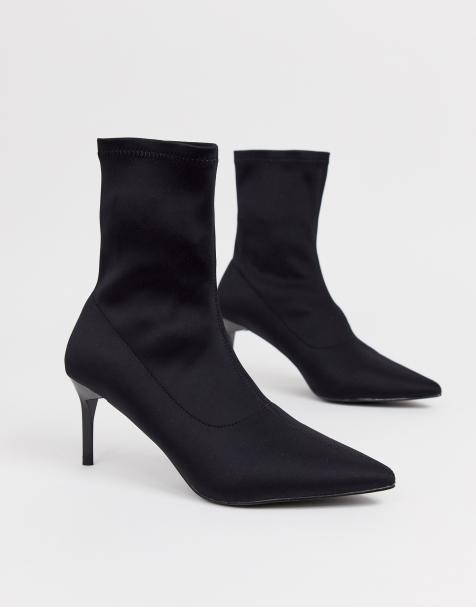 RAID - Lillian - Bottines chaussettes pointues à enfiler - Noir