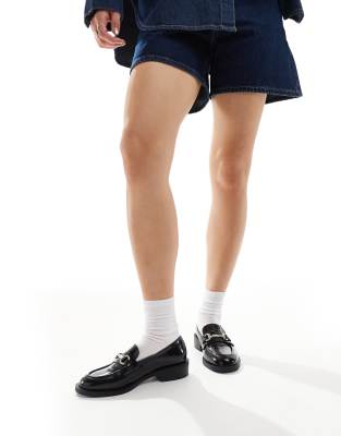 Raid Linette Buckle Detail Loafers In Black