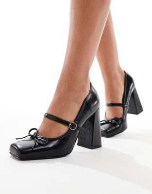 RAID Liorra heeled ballet pumps in black