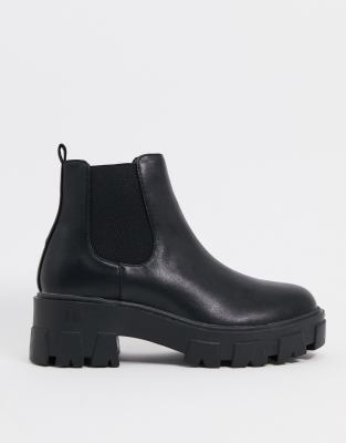 Raid Radar Chunky Chelsea Boots In Black | ModeSens