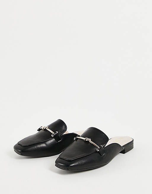 RAID Logan backless loafers in black