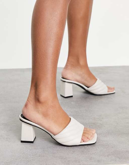 raid white flat mules