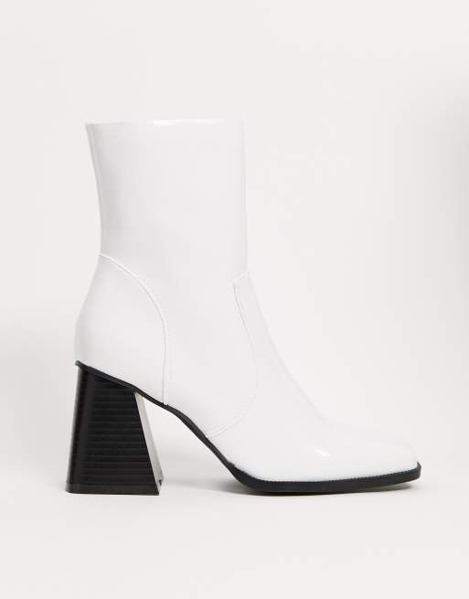 RAID Lorina heeled ankle boots in white