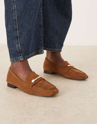 RAID - Lucena - Loafer aus Wildlederimitat in Braun-Brown