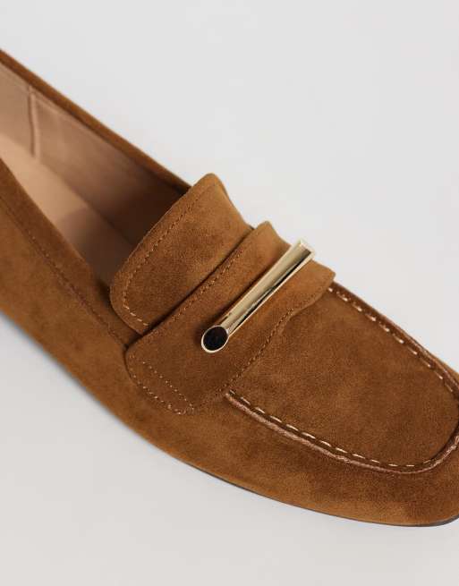 RAID Lucena loafers in brown suedette, 3 of 4