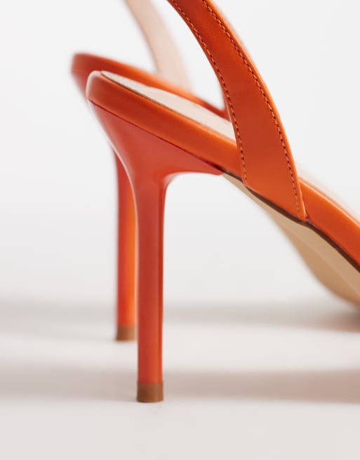 RAID Lynna barely there heeled sandals in orange, 4 of 4