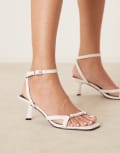 [Raid] RAID Macie kitten heeled sandals in cream-White 41 Cream pu