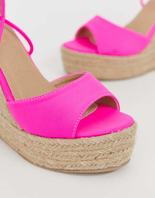 Neon on sale wedges shoes