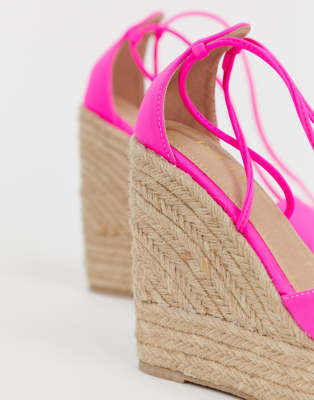 Neon pink espadrilles online