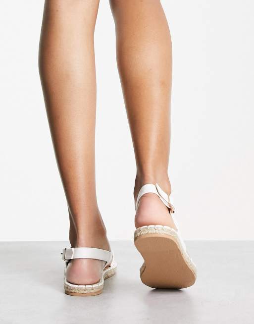 Raid Wide Fit Margot Espadrille Sandals in White