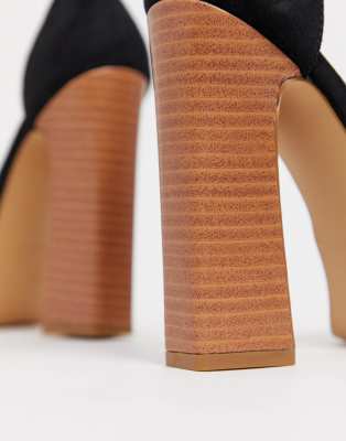 stacked platform sandals