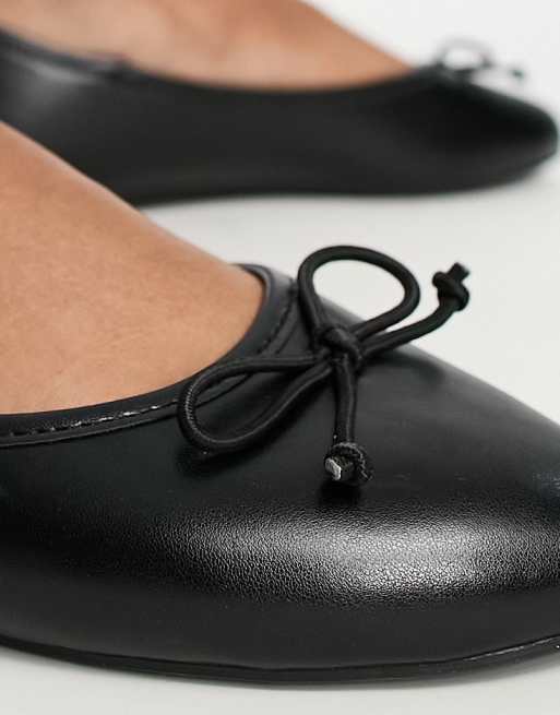 RAID – Marie – Svart platta ballerinaskor med rosett, 4 av 4