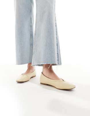 RAID - Maryana - Ballerines à bout carré - Jaune beurre