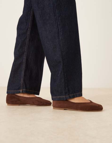 RAID Maryana ballet flats in brown suedette - view 1