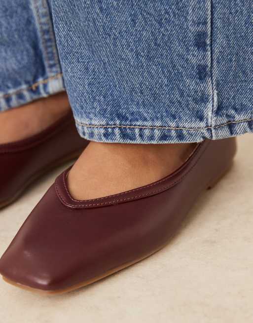 RAID Maryana ballet flats in burgundy , 2 of 4