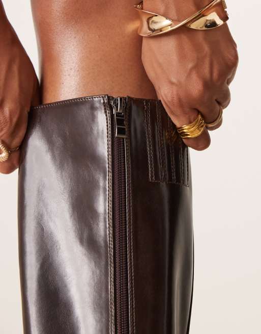 RAID Mayah knee boots in brown