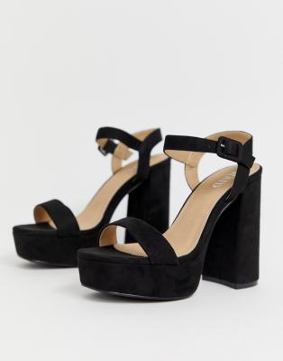 black platform sandals asos