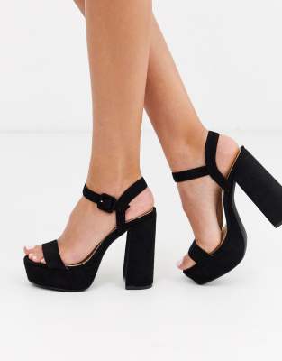 black platform sandals asos