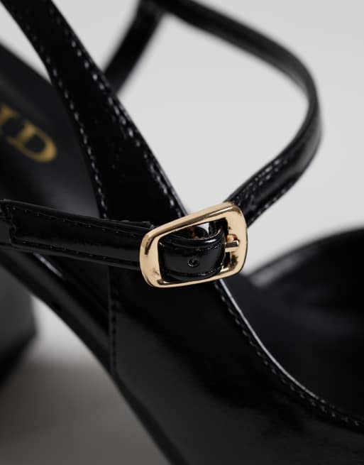 RAID Merrill chaussures slingback à talon carré et bout pointu en noir, 2 de 4
